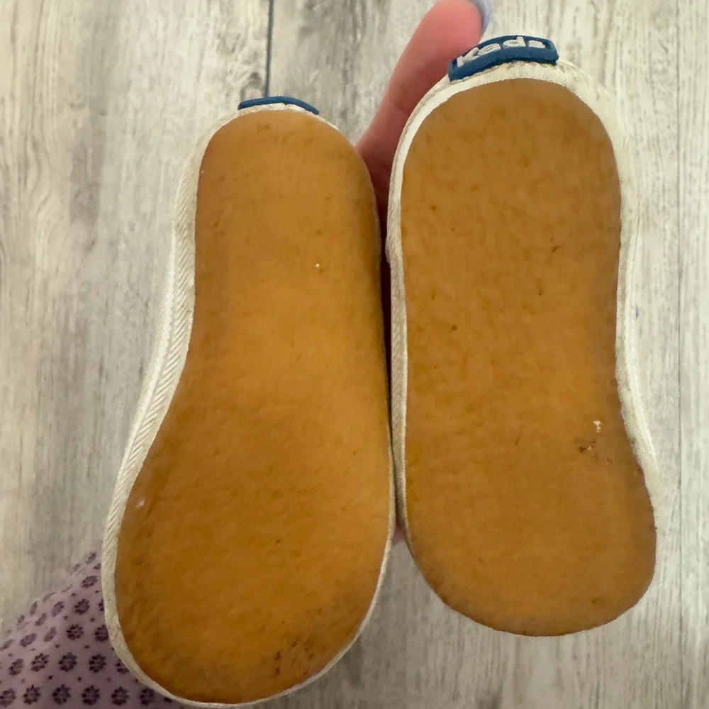Keds White Baby Walker Shoes T-Strap Design